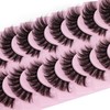 False Eyelashes Wispy Mink Lashes 18mm Strip Lashes Natural Look