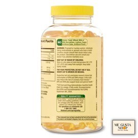 Spring Valley Omega-3 Fish Oil Soft Gels, 1000 mg, 180 Count + Me Gustas Sticker (1)