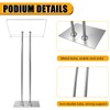 Vakiorn Acrylic Podium Lectern with Iron Stable Bottom, Pulpits for