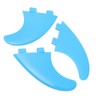 3Pcs Surfboard Fins Nylon Plastic Blue Thruster Fin Surfing Board