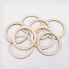 SUPVOX 50pcs Wooden Bamboo Dreamcatcher Rings Hoops Round Metal Hoops