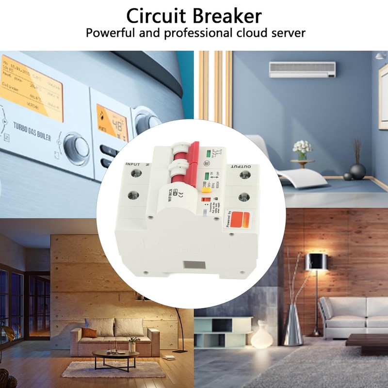 AC220V Smart WiFi Circuit Breaker Miniature Circuit Breaker PA66-DSM Flame