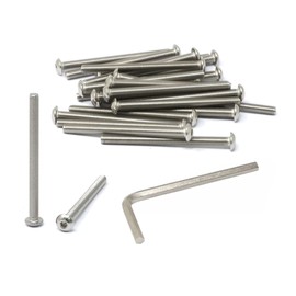 iexcell 25 Pcs M5 x 65mm Thread Pitch 0.8 mm Stainless Steel 304 Hex Socket Button Head Cap Screws Bolts Kit
