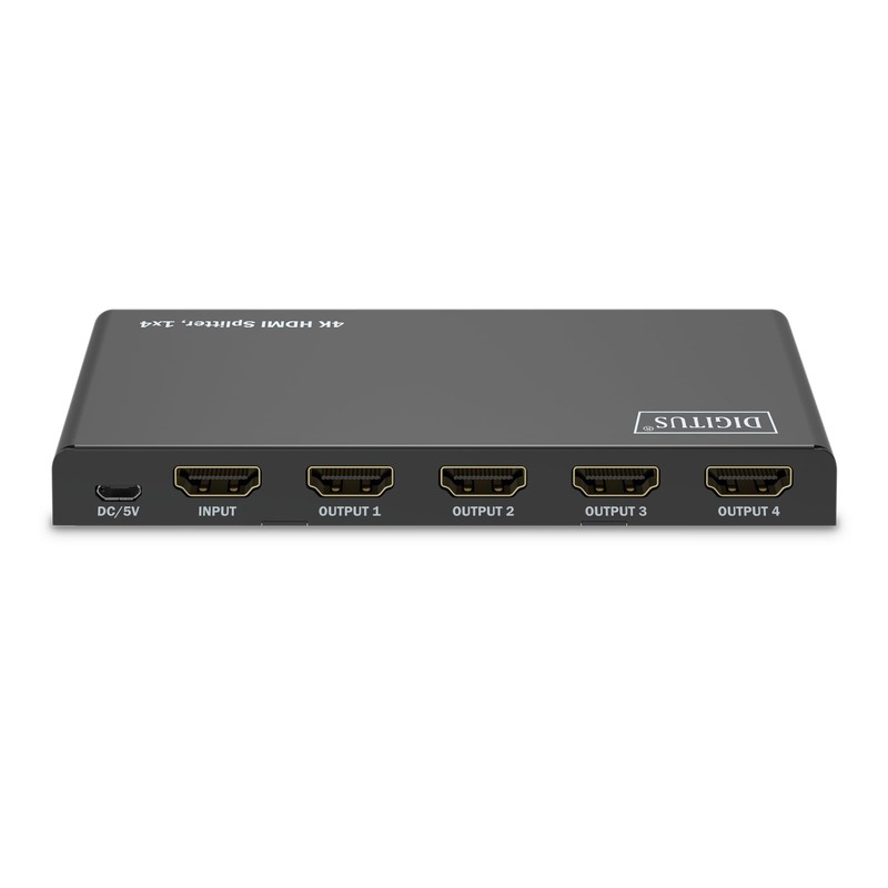 DIGITUS DS-55337 HDMI Splitter 1x4 - Input: 1-Port / Output: