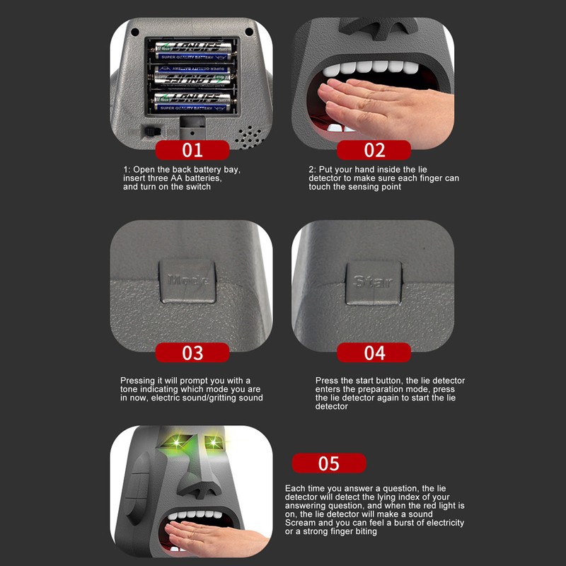 Lie Detection Test Machine Finger Shocking Polygraph Analyzer Machine Electric