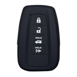 Key Fob Cover for Toyota Camry: 4 Buttons Key Fob Case Fit for Toyota Avalon Camry Hybrid Corolla Highlander Hybrid Mirai RAV4 Hybrid 2018-2024丨Remote Protector YQ14FBC 89904-06220丨 (Black)