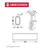 Furniture Pipe Oval Wardrobe Rail Metal Clothes Rail 600 mm