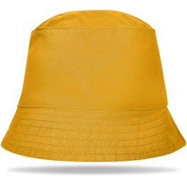 Hatstar Cotton Fishing Hat with Brim, Sun Hat, Summer Hat, Garden Hat, Fishing Hat, Unisex for Men and Women, Gold/Yellow