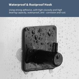 Towel Hooks Bathroom Coat Robe Wall Hook Stainless Steel Heavy Duty Door Hanger Towel Robe Clothes Cabinet Closet Sponges Rack for Bathroom Bedroom Kitchen Hotel Pool 10 Packs Matte Black