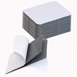 Mini Skater Square 3 x 2 Inch Heavy Duty Sticky Back Hook Strips Self Adhesive Loop Tape Fastener with Adhesive for Bed Sheet Sofa Carpet Cushion Mats Supplies,(15 Sets,Grey)