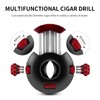 CIGARLOONG 2-in-1 Cigar Cutter,V-Cut Guillotine Stainless Steel Sharp Blade Built-in