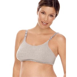 Lamaze womens Cotton Spandex Comfort nursing bras, Heather Grey, Small US