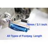 Autobahn88 Motorcycle Footpeg (Front/Rider - GP-Type with 25mm-Extension), compatible with