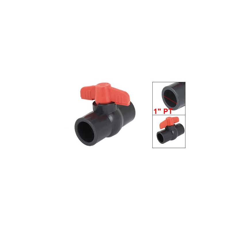 sourcing map 1/4 Turn Water Shut Off PVC Ball Valve