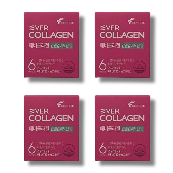 Nutri Ever Collagen In&amp;Up Biotin Up 750mg 84 tablets x 4 boxes / 뉴트리 에버콜라겐 인앤업비오틴 업750mg 84정x4박스