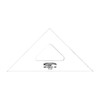 Graphoplex Set Square 45 ° 3 Straight Edges Transparent 13
