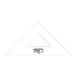 Graphoplex Set Square 45 ° 3 Straight Edges Transparent 13 cm transparent