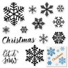 Christmas Snowflake Clear Stamps for Card Making Decoration and Scrapbooking Supplies, Xmas Theme Blessing Words with Sentiment Transparent Rubber Stamps for Paper Card Photo Album Crafting Supplies
