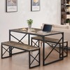VECELO Kitchen Dining Table Set for 4 to 6, 55"
