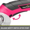 SnapFresh Cordless Electric Scissors, 4V Mini Cardboard Cutter (Hot Pink)