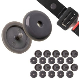 Belt button for car belt, 10 pairs, made of hard plastic, in grey, for many car belts, strap return replacement button, seat belt rivets, car seat belt rivet seat, car seat belt repair, spare part car