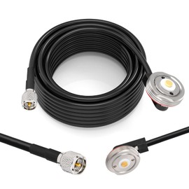 Yuslao NMO Antenna Mount with 16ft Low Loss RG58 Coaxial Extension Cable Mini-UHF Male Plug for Two-Way CB Mobile Radio VHF UHF CB Radio Antenna