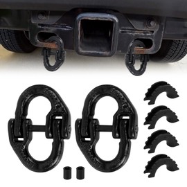 RULLINE 2-Pack 1/2" Heavy-Duty Safety Chain Connector: G80 Tow Hitch Hammerlock Coupling Link with 12000 lbs Load Capacity