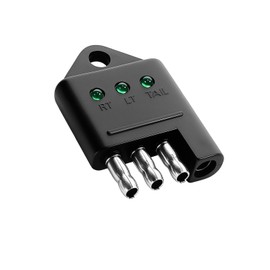 TNAIYH 4 Pin Trailer Tester Connector, 4 Way Straight Flat Trailer Light Wiring Circuit Continuity Tester, Automotive Tow Wire Trouble Shooter Accessories, Universal for SUV RV Sedan