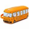 School Bus Pencil Case for Students – Large Capacity Cartoon