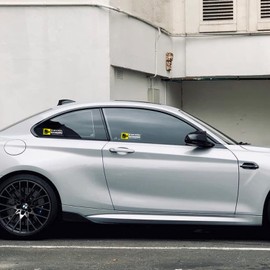 4 Pcs Camera Audio Video Recording Window Cars Stickers, in Car Camera Recording Sticker for Rideshare, Van, Truck, Taxi, Maxi Cab, Bus, Coach Drivers, Yellow 2 x 6 inch, Adhesive Window Decal