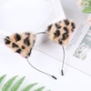 Baluue 2pcs Cat Ears Headband, Cosplay Leopard Headwear Furry Neko