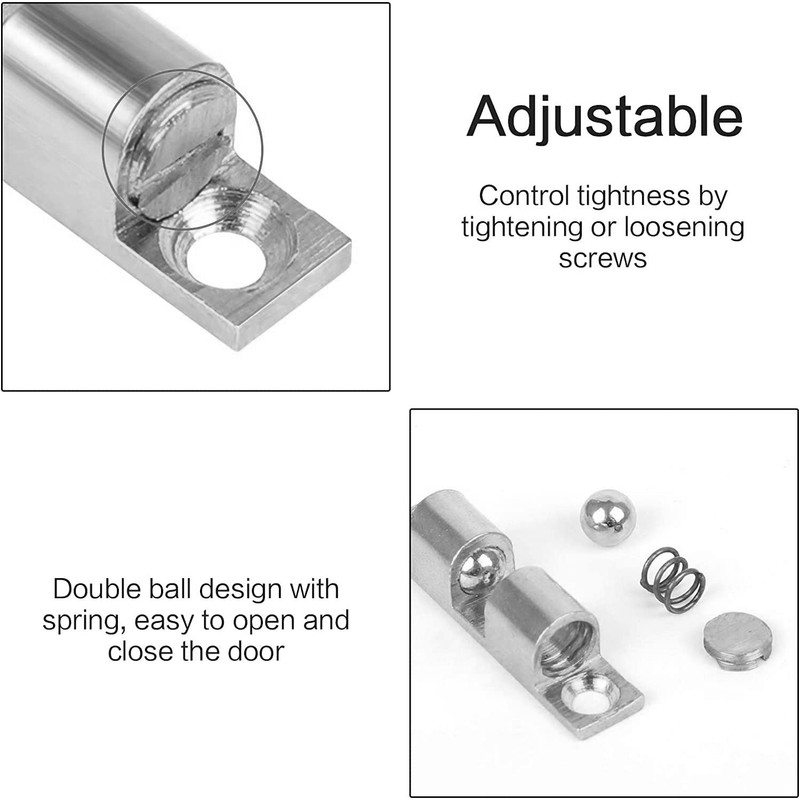 TERF® Heavy Duty Polished Chrome Double Ball Catch 42mm Tension