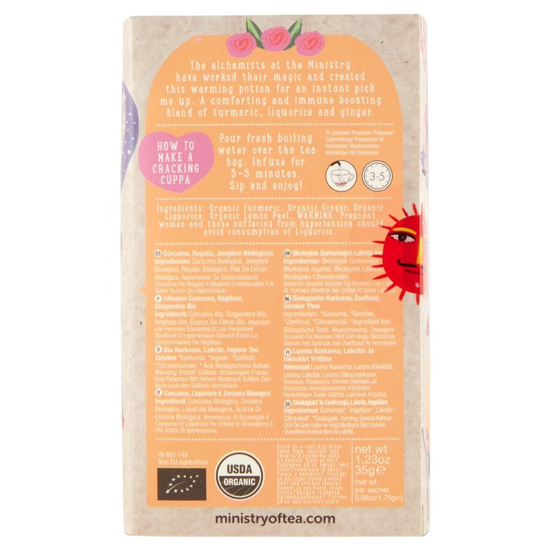 Ministry of Tea Organic Turmeric, Liquorice and Ginger Herbal 20