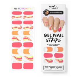 MOYOU LONDON Semi Cured Gel Nail Strips, 20 Pc. Gel Wraps for Nails, Easy Apply & Remove for Salon-Quality Manicure, Works with Any Nail Lamps - NailsbyBethany 01