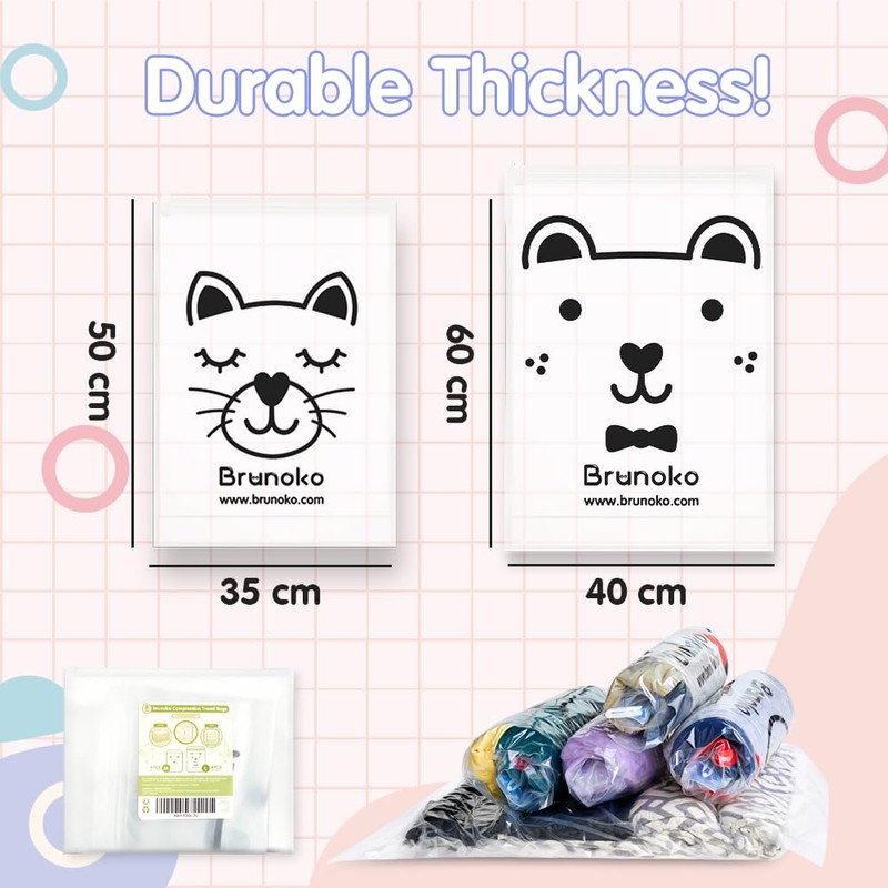 Organizer for Suitcases - Travel Organizer - Brunoko: 8 Travel