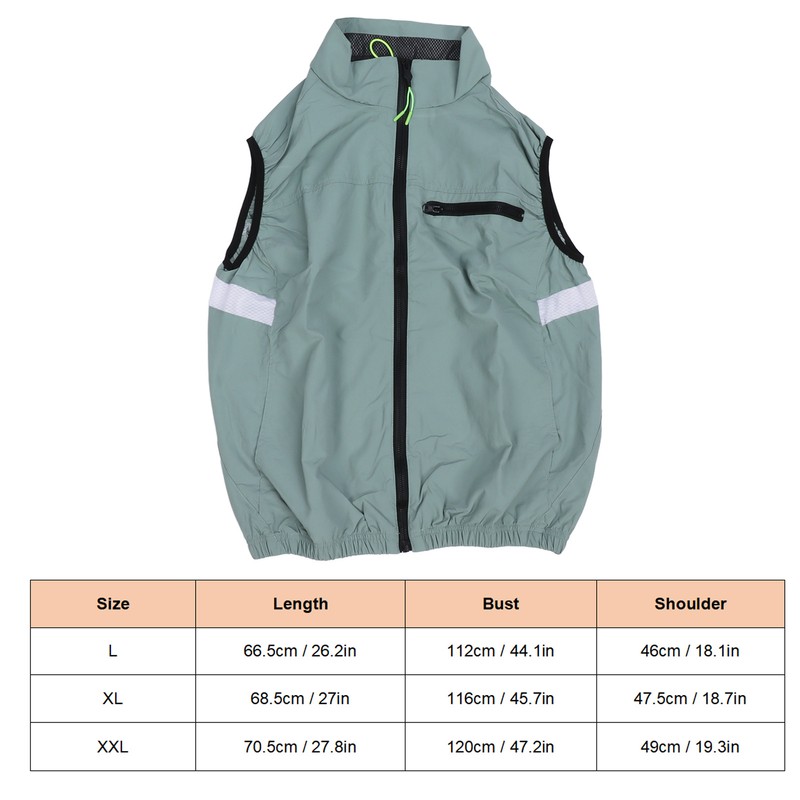 Cooling Vest 3 Speeds Sunscreen Sleeveless Breathable Lightweight Air Conditioned