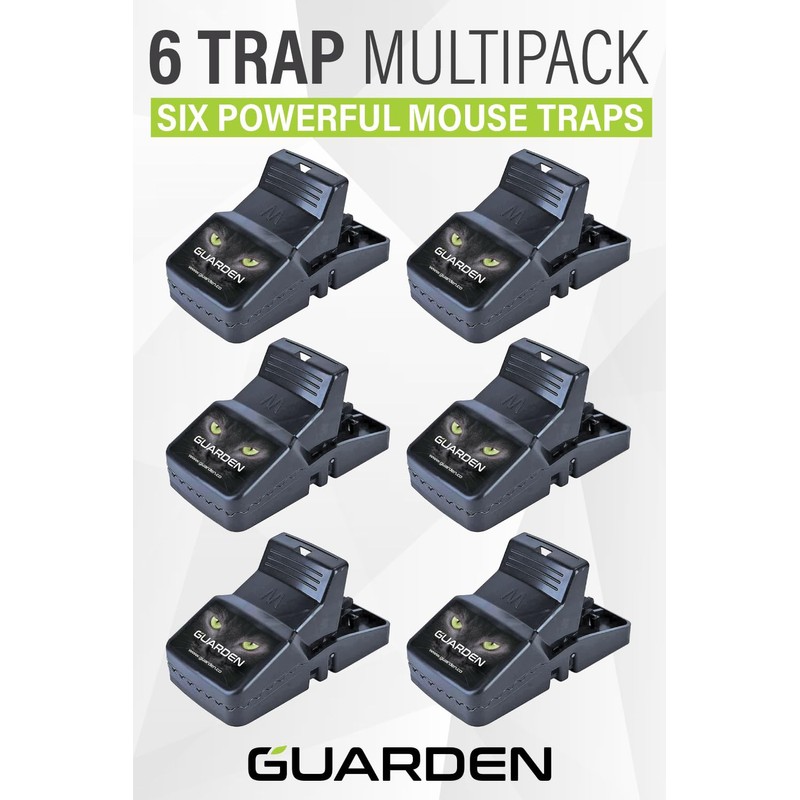 Mouse Traps Indoor (6 Pack) Catch Rats, Mice, and Voles