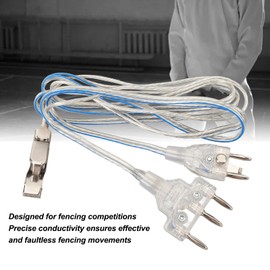 ZAWELIYO Fencing Epee Saber Foil Body Cord, Fencing Body Wire, Stainless Steel Plastic Fencing Connection Wire for Training, Competitions