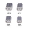ECSiNG 200pcs Aluminum Sleeves Clips with Double Holes for 1.2