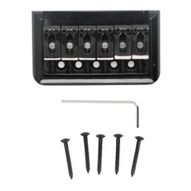 Electric Guitar Saddle Bridge Black Sturdy Durable Guitar Fixed Hardtail Saddle Bridge for Stratocaster 6 String Guitar