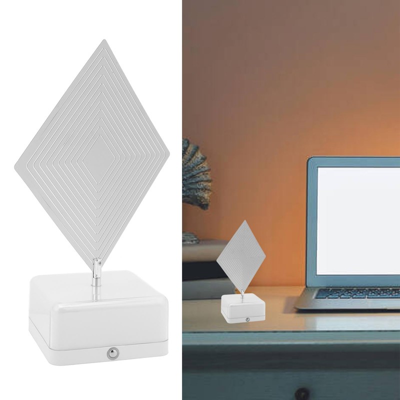 3D Metal Sheet Night Light Rotation Rechargeable Decoration 3D Night