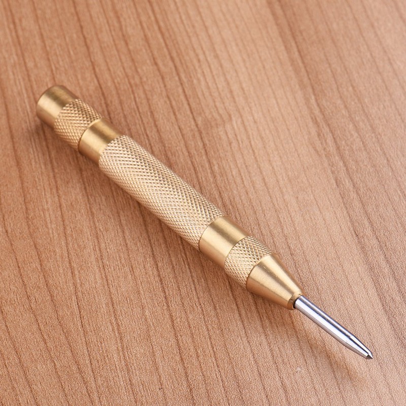 Automatic Center Punch 5 Inch Steel Brass Spring Impact Loaded