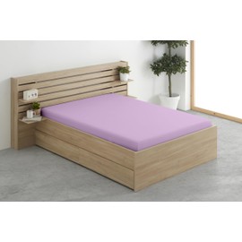 Degrees home - Collection - Fitted Sheet 180 x 190 x 33- Adjustable - Brushed Polyester Microfiber - Lilac