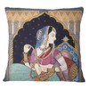 S4Sassy Multicolor Home Decor Mughal Print Square Cushion Cover Pillow