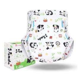 Landofgenie Adult Diapers Panda Printed Diaper Incontinence Underwear Maximum Overnight Absorbency Diapers with Tabs 10 Pieces(Large 36"- 46")