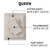 Beautyrest Oversized Cotton Flannel Bedding Sheet Set, Queen, Beige Windowpane