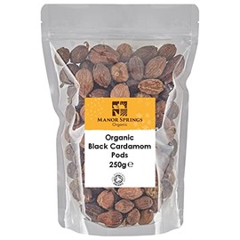 Organic Black Cardamom Pods 250g by Manor Springs Organic