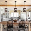 Rustic Bear Pendant Light, 1-Light Farmhouse Wood and Metal Cage