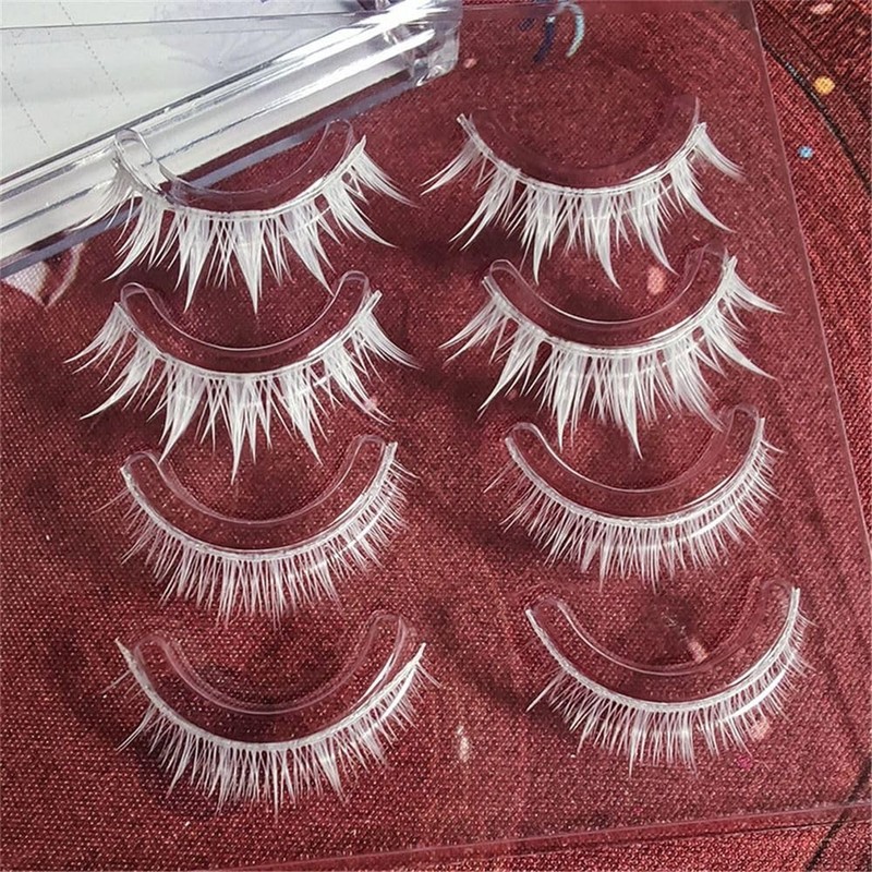 White False Eyelashes for Cosplay White False Eyelashes Natural False
