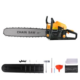 Boshen 62CC Gasoline Chainsaw 5HP Petrol Tree Wood Cut Log Chain Saw with 20" Guide Bar